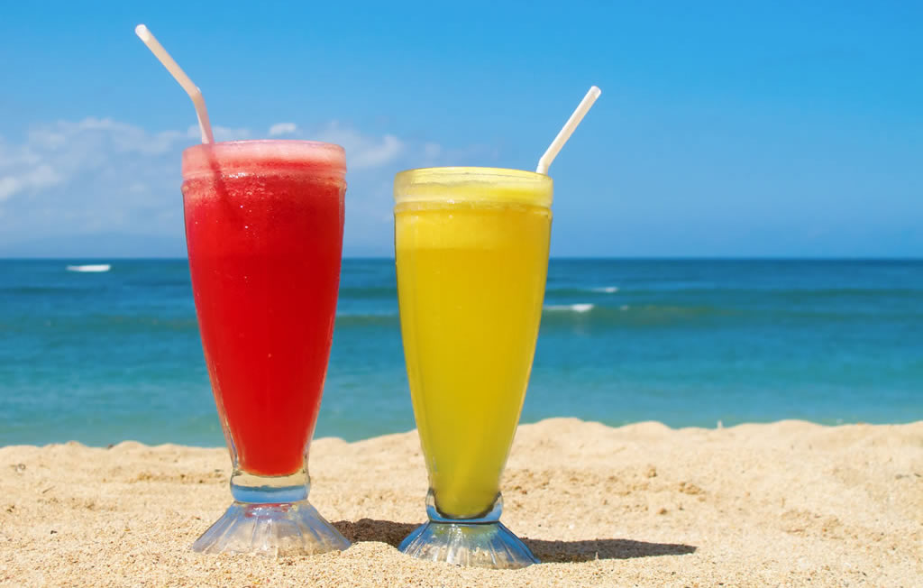 Drinks on the beach