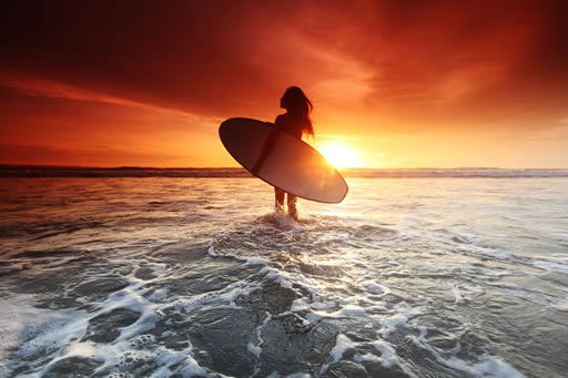 Surfer at Sunset