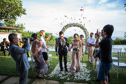 Here comes the bride (and groom)